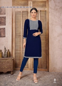 Heavy Rayon Bombay Fabric Designer Ladies Kurtis para ropa habitual del fabricante y proveedor indio - Product Image 5