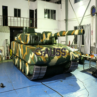 Char d'assaut gonflable réaliste de style scène, modèle d'entraînement professionnel pour exposition extérieure, accessoires de cinéma et de télévision
