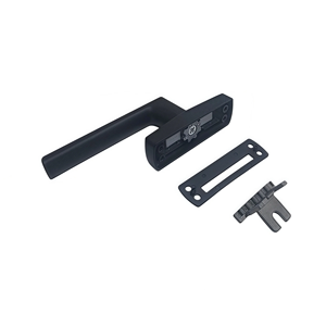 Poignée de fenêtre moderne noire à ouverture extérieure, intégrée au moustiquaire, rotative gauche-droite, pour fenêtre à battant en verre - Product Image 3