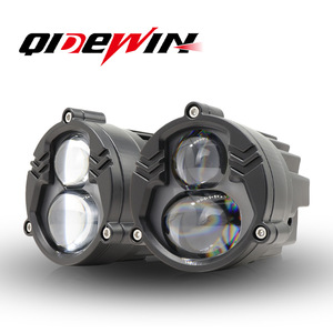 Motorcycle <b>Spotlights</b> 2 Lens Condensing Lens Aviation Aluminum 2700LM Front LED Headlights for Retrofit Upgrade - Product Image 2