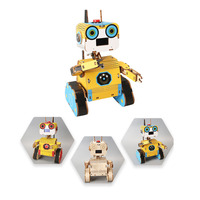 Robot Inteligente de Interacción Humano-Computadora con IA, Kit de Madera para Armar, Controlado por Voz, Kit Educativo