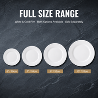 Assiettes plates en porcelaine fine personnalisées avec logo OEM, fournisseur direct d'usine pour hôtels, banquets, traiteurs, marques privées