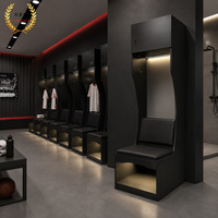 Casier de sport en stratifié haute pression étanche avec éclairage LED et sécurité, conception OEM ODM, panneau HPL pour vestiaire de salle de sport, clé réglable