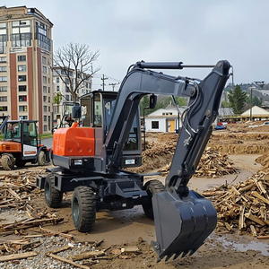 Nouvelle pelle sur pneus de 6 tonnes avec moteur Yanmar, machine de construction, pelle sur roues à vendre, bras long - Product Image 2