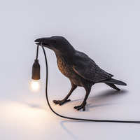 Lámpara de Pared LED Nórdica para PC, Diseño Creativo Escandinavo con Temática Animal, Pantalla Negra para Sala de Estar y Dormitorio