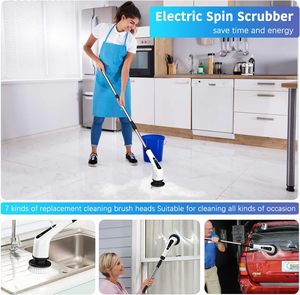 7-in-1 Cordless Electric Cleaning Brush Electronic Household Multifunction Toilet Scrubber Handheld Spin Scrubber Bathroom - Product Image 2