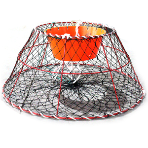 Nasse ronde multifilament pour crabons royaux, pot à crevettes robuste avec double nœud, cage de pêche en haute mer à une entrée pour la capture des crabons - Product Image 1