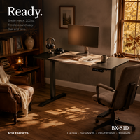Poste de travail électrique AOR réglable en hauteur, bureau d'ordinateur en MDF avec cadre métallique, durable, vente en gros usine