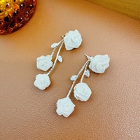 Anting Tusuk Wanita Model Mawar Mewah Gaya Baru 2026, Bahan Paduan Tembaga Berlapis Elektro, Elegan