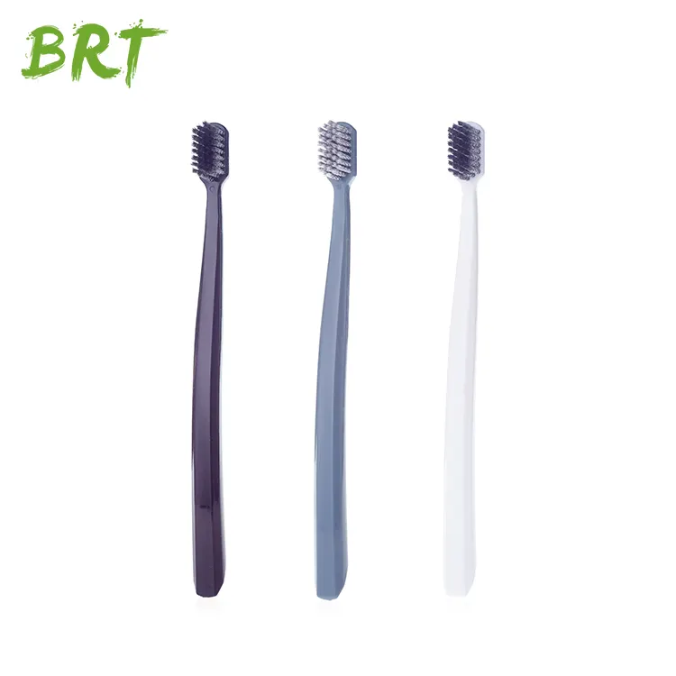 Escova de dentes com design simples e elegante, espiral com cerdas macias, visualização e elegante