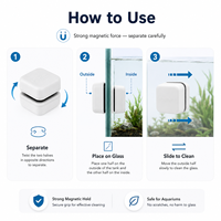 Nettoyeur magnétique pour aquarium miniature, grattoir à double face, fabricant OEM/ODM, respectueux de l'environnement