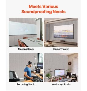 Paneles Acústicos de Fibra de Poliéster de Alta Popularidad, Paneles Insonorizantes con Autoadhesivo para Estudio en Casa - Product Image 6