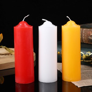 Bougie cylindrique en paraffine grossière sans fumée pour l'éclairage domestique, vente en gros, rouge, blanc, jaune, pour coupures de courant, <span class=keywords><strong>d</strong></span>'<span class=keywords><strong>urgence</strong></span>, romantique - Product Image 4