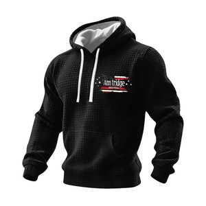 เสื้อฮู้ดดี้ Amtridge America สำหรับผู้ชาย ผ้าวาฟเฟิลเนื้อคอตตอน สวมใส่สบายทุกฤดู เสื้อสเวตเชิ้ตโปรโมชั่น แต่งขอบตัดสี - Product Image 1
