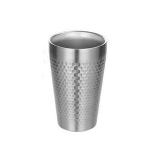 Bicchiere da Birra in Acciaio Inossidabile Coreano 18/8 Ecologico, Oro/Argento, 175ml 260ml 300ml 350ml 500ml 550ml, Regalo Aziendale - Product Image 1