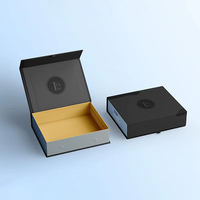 Boîte d'emballage rigide personnalisée, boîte cadeau de luxe en carton style livre avec couvercle à fermeture magnétique