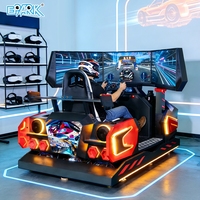 Máquina de Juego de Carreras de Autos de Realidad Virtual 9D con Simulador de Conducción de Seis Ejes y Tres Pantallas para Parque Temático de Realidad Virtual