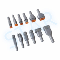 Conectores de enchufe automotriz de 2 vías con bota de goma gris Deutsch DT, con contactos de cobre y carcasa de nailon, con dos tipos de conectores, 1, 2, 1, 2, 2, 1, 2, 2, 2, 2, 2, DT