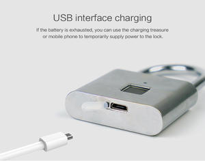 रिचार्जेबल स्मार्ट डिजिटल इलेक्ट्रॉनिक फिंगर प्रिंट स्मार्ट ताला यात्रा उच्च सुरक्षा पैड ताला - Product Image 3