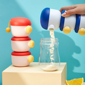 Distributeur de <span class=keywords><strong>lait</strong></span> en poudre pour nourrissons en plastique de qualité alimentaire à 3 couches Boîte de rangement pour collations - Product Image 2