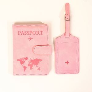 X418 <b>Passport</b> <b>Cover</b> and Luggage Tag Pu Leather Travel Wallet Card Holder Custom Logo <b>Passport</b> Holder and Luggage Tag Set - Product Image 1