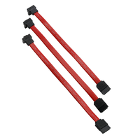 Cable recto de 7 pines para disco duro, conector hembra a hembra de 90 grados, color rojo SATA 3,0, Cable de 6Gpbs ATA con pestillo de bloqueo