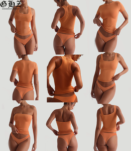 Vestito <span class=keywords><strong>donna</strong></span> 2024 <span class=keywords><strong>abbigliamento</strong></span> personalizzato 2 pezzi Set da <span class=keywords><strong>donna</strong></span> cotone Loungewear Basic top t-shirt con cappuccio Leggings due pezzi Set da <span class=keywords><strong>donna</strong></span> - Product Image 5