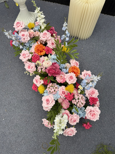 Arreglos de flores de boda rosas de Primavera de lujo artificiales personalizados <span class=keywords><strong>Rosa</strong></span> boda pasillos centro de mesa para Decoración - Product Image 4