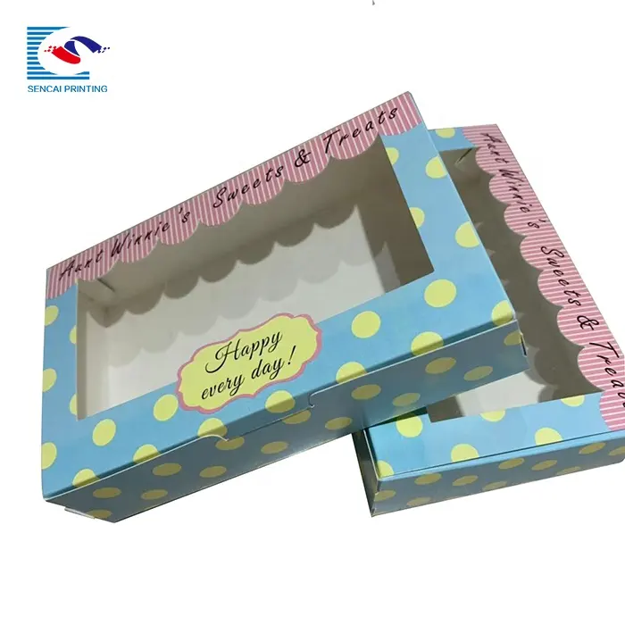 Custom sweet and treats paper packaging box with own logo