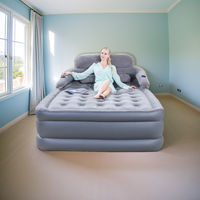 Lit gonflable automatique King Size pour le camping, matelas pneumatique avec pompe intégrée