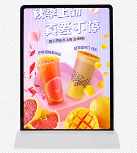 Table Menu Stand a4/a5 Acrylique Button Support Menu Restaurant Light Countertops A4 LED Advertising Light Boxes
