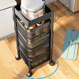 Estante multicapa para el hogar, estante giratorio redondo para cocina, estante de esquina giratorio, estante 360 para especias - Product Image 5