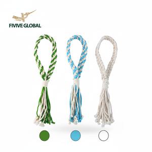 Juguetes para perros de algodón suave natural, dientes limpios y encías, juguete seguro divertido para perros, juguete para mascotas de cuerda de entrenamiento, promueve una masticación saludable, ODM - Product Image 1