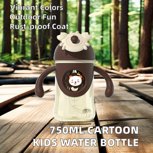 2024 Unisex 750ml BPA-Free Plastic Sling <b>Water</b> <b>Bottle</b> Cute Cartoon Design Portable Gym Outdoor Shaker Sport Drinking <b>Bottle</b> - Product Image 3