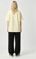 T-shirt imprimé vintage pour femme, col rond, épaules tombantes, manches courtes, coupe ample, décontracté, pour le quotidien