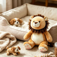Peluche Lion Personnalisée à Crinière Ébouriffée, Douce et Moelleuse, pour Chambre d'Enfant, Décoration Maison, Cadeau, Vente en Gros