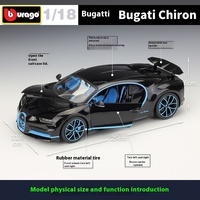 Bburago 1/18 Bu-gatti Chiron alliage jouets modèle de voiture Simulation métal voiture jouets moulé sous pression voiture pour enfants adultes Collection cadeau
