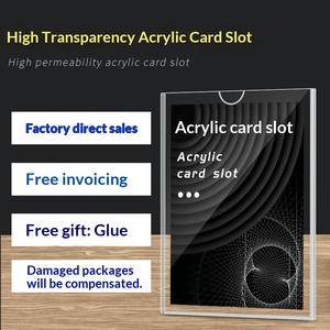 Support <span class=keywords><strong>de</strong></span> signalisation A4 en acrylique transparent avec fente pour carte, cadre d'affichage publicitaire pour restaurant, commerce <span class=keywords><strong>de</strong></span> détail, bureau 2026 - Product Image 5