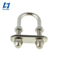 Collier de serrage pour tuyau d'échappement HDR DIN ISO Standard A2 70 avec boulon en U métrique M8 en fer galvanisé pour le bricolage