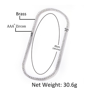 <span class=keywords><strong>Collana</strong></span> <span class=keywords><strong>e</strong></span> <span class=keywords><strong>Bracciale</strong></span> Tennis con Diamanti da 3mm <span class=keywords><strong>e</strong></span> 4mm, Stile Hip Hop, per <span class=keywords><strong>Uomo</strong></span> <span class=keywords><strong>e</strong></span> Donna - Product Image 5