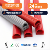 Bande d'étanchéité en silicone pour bord de porte de four et de réfrigérateur, forme E, résistance aux hautes températures (-65-250°C), dureté Shore A 50-85