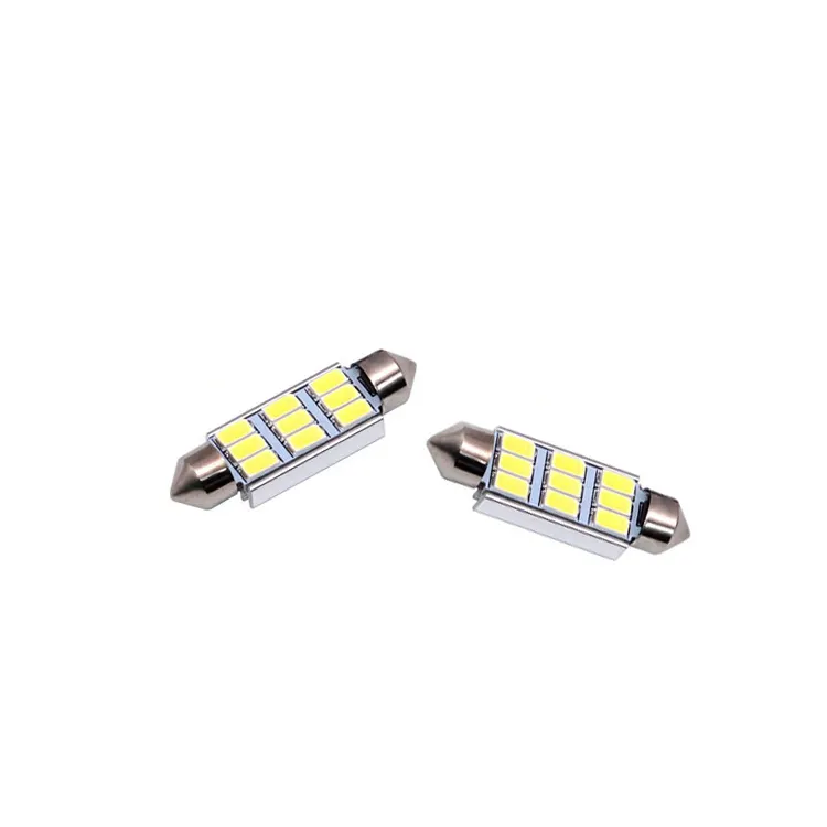 Bombillas LED Canbus C5W C10W, luz Interior de festón, luz blanca, mapa, maletero, 5630, 211, 569, 43/ 41/39/36/31mm, 9SMD 578