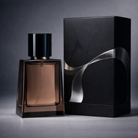 Nueva Botella de Spray de Vidrio Ámbar Recargable de 30ml 50ml con Logotipo Personalizado, Botella de Spray de Vidrio Marrón Vacía para Auto, Botella de Perfume de Lujo