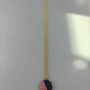 Collar con marcador de pelota de Golf de aleación de Zinc Chapado en plata con bandera americana moderna, colgante de cadena de hierro, joyería magnética para regalo de golfistas - Product Image 5