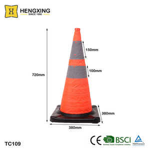 TC109A Nón giao thông an toàn trên đường có thể gập lại không thấm nước Di động có thể thu vào có thể thu vào có cường độ cao phản quang dạng lăng kính chạy bằng pin - Product Image 3