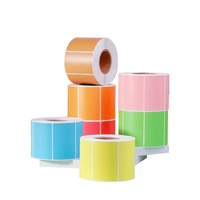 Étiquettes autocollantes durables en rouleau, fouries directement par l'usine, étiquettes thermiques colorées, autocollants arc-en-ciel, étiquettes adhésives vibrantes