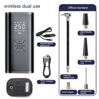 Compresseur d'air portable 150 PSI en ABS pour pneus, arrêt automatique, 7,4 V avec allume-cigare