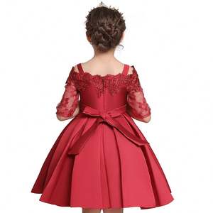 Vestidos de Fiesta para Niñas, Diseño 2022, 4 Colores, Vestido de Princesa para Bebés, Satén, Gran Venta, Vestidos de Flores para Niñas - Product Image 3