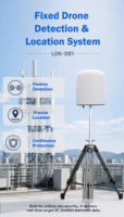 Système de détection et de localisation fixe de drones 100 MHz-6 GHz, détecteur de drones avec portée de 10 km, localisation de la position du pilote pour la sécurité publique