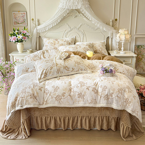<span class=keywords><strong>Set</strong></span> di Biancheria da Letto in Quattro Pezzi Stile Coreano 2026, Trapuntato in Velluto Goffrato, Morbido e Caldo Piumino Invernale - Product Image 4